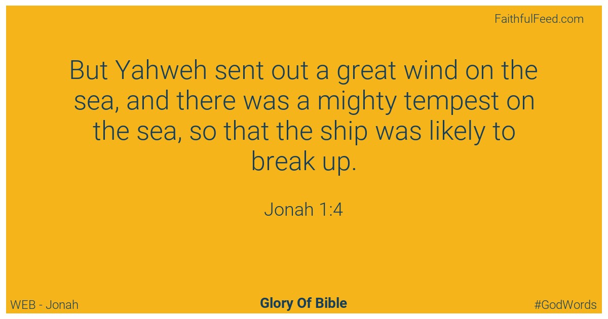 Jonah 1:4 - Web