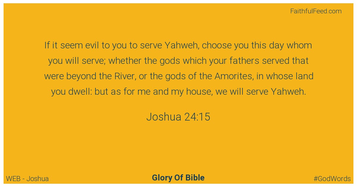 Joshua 24:15 - Web