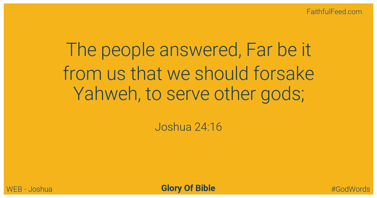 Joshua 24:16 - Web