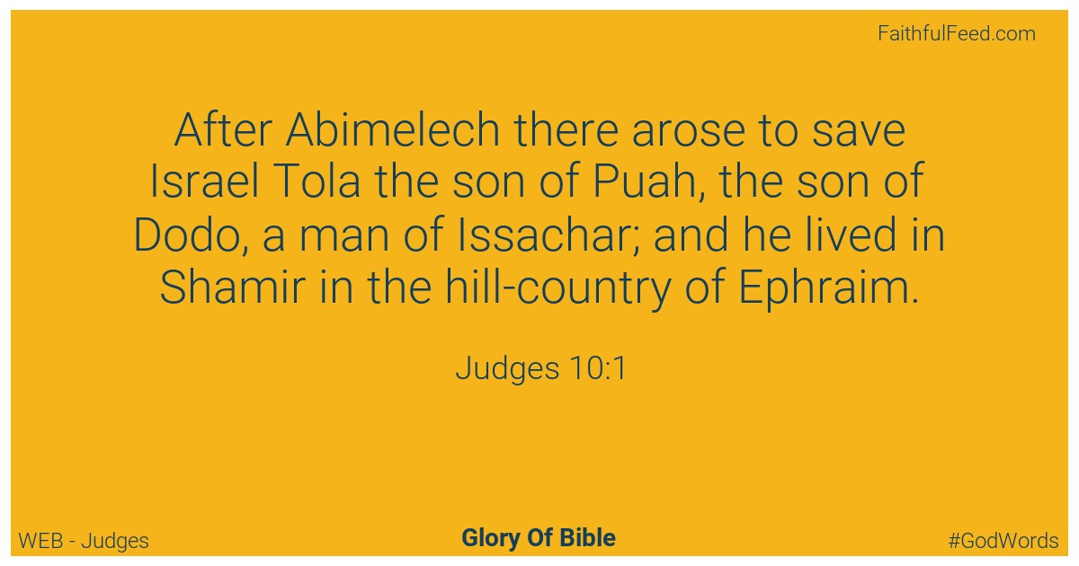 Judges 10:1 - Web