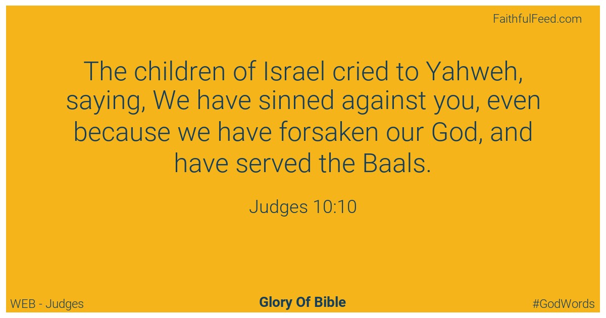 Judges 10:10 - Web