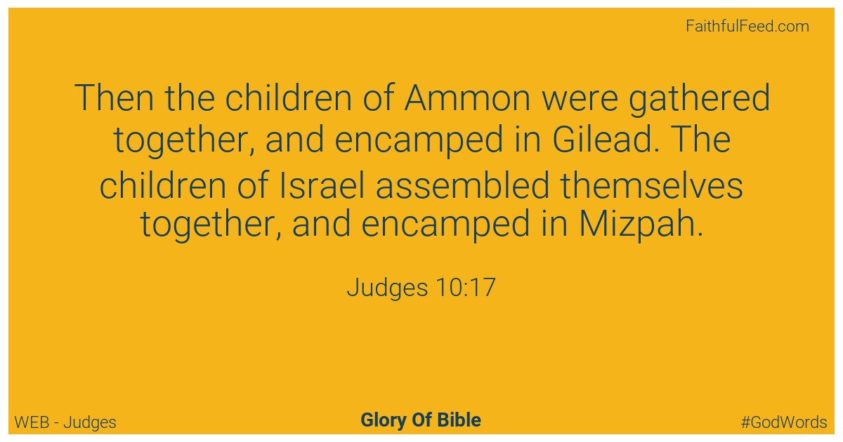 Judges 10:17 - Web