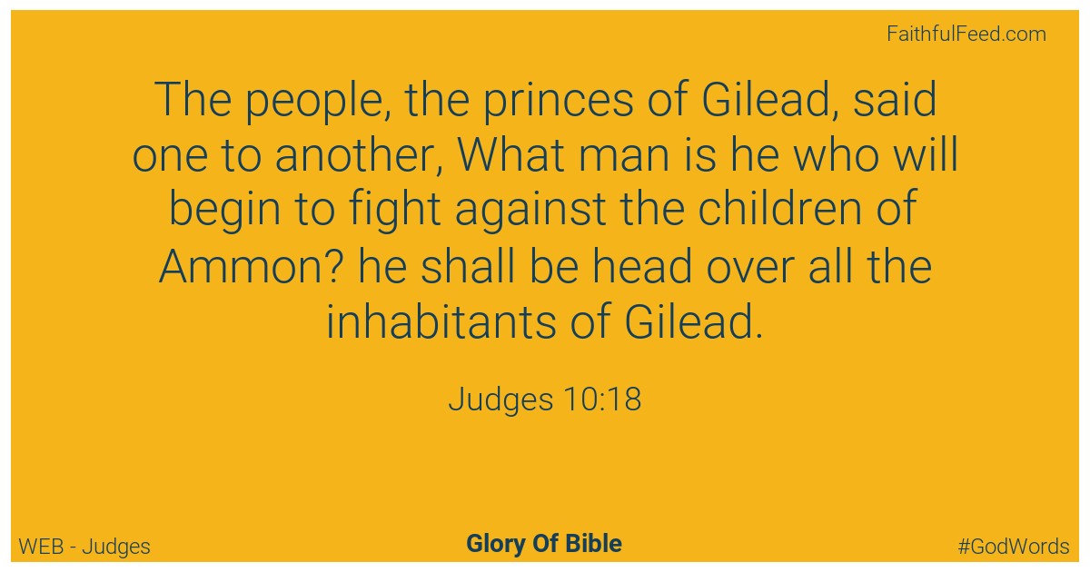Judges 10:18 - Web