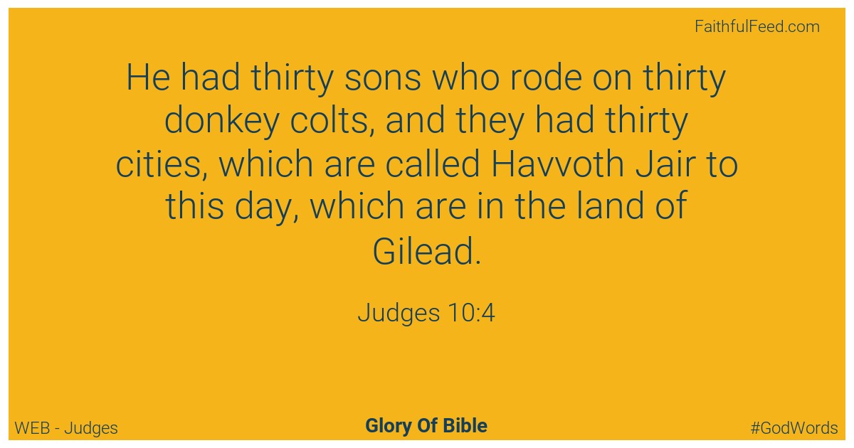 Judges 10:4 - Web