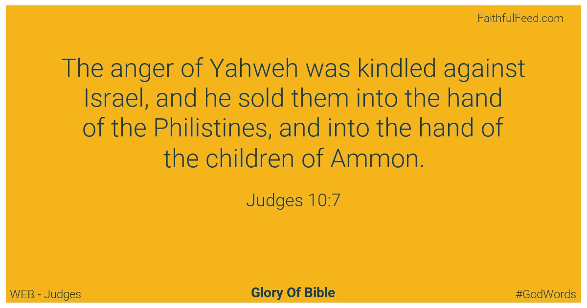 Judges 10:7 - Web