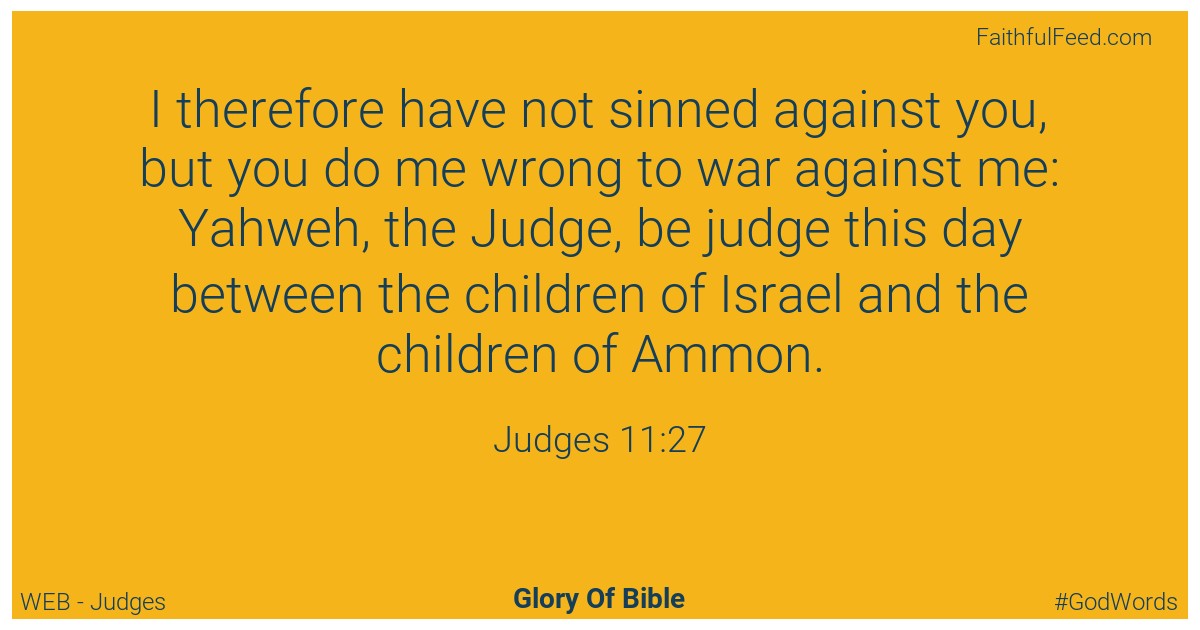 Judges 11:27 - Web