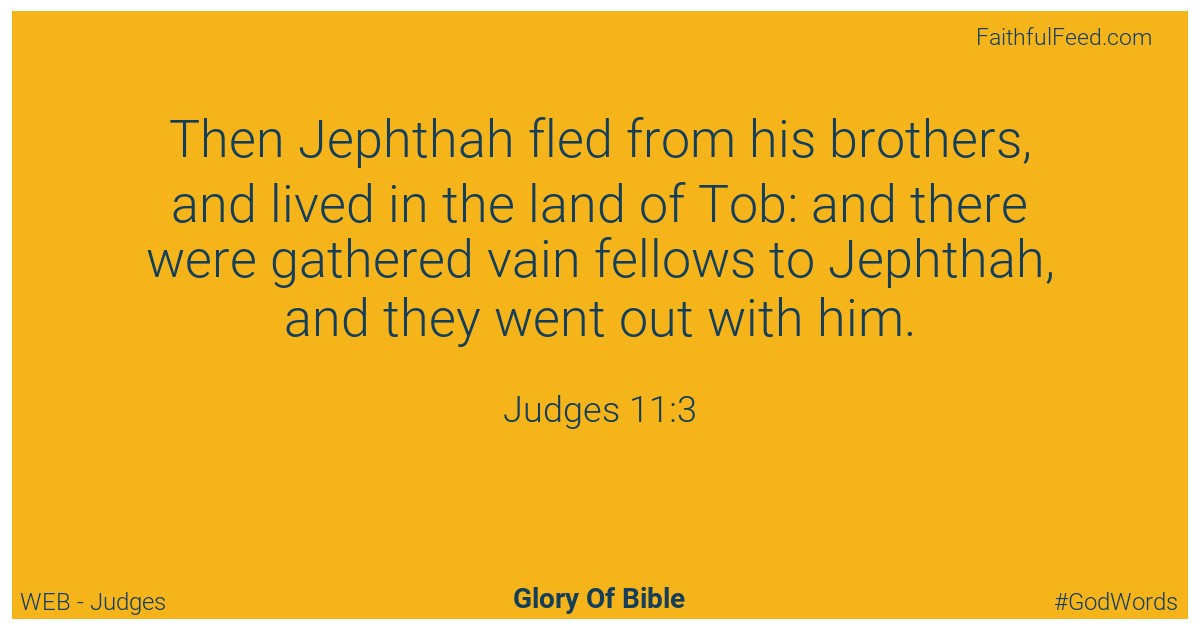 Judges 11:3 - Web