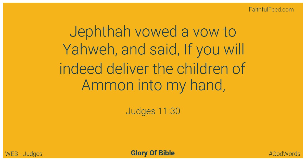 Judges 11:30 - Web