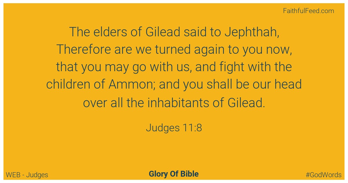 Judges 11:8 - Web