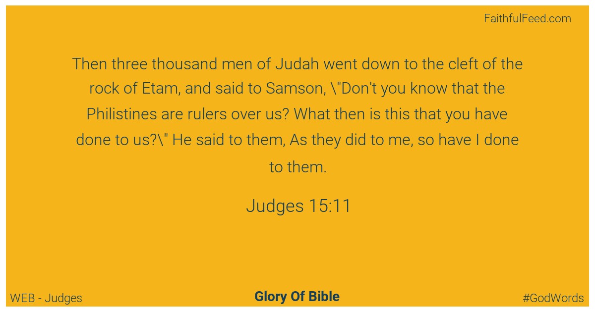 Judges 15:11 - Web