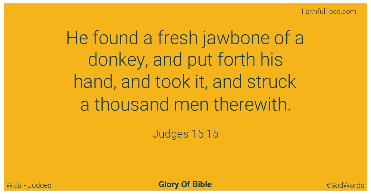 Judges 15:15 - Web