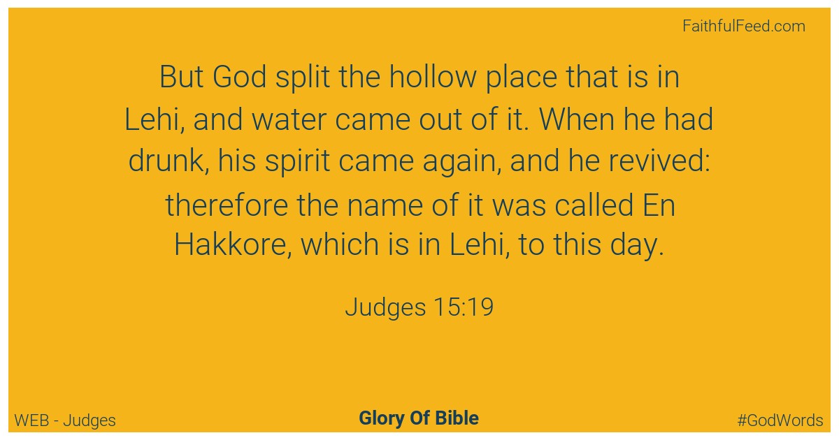 Judges 15:19 - Web