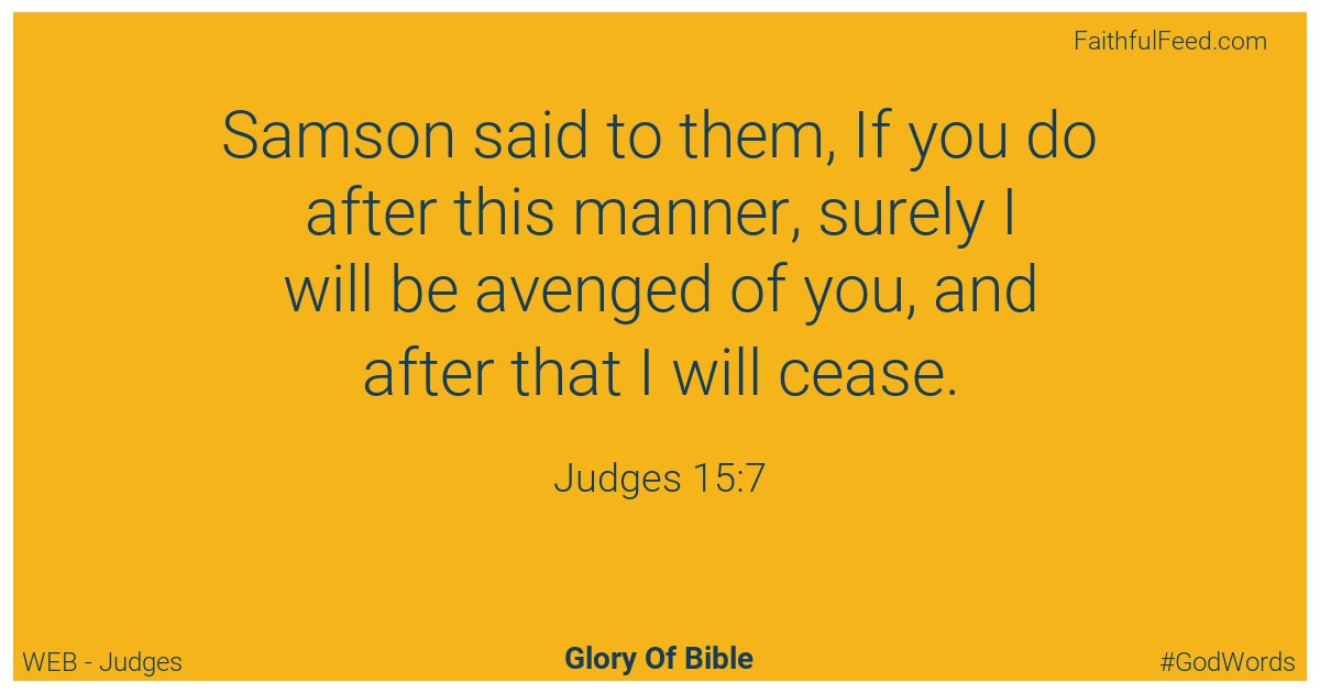 Judges 15:7 - Web