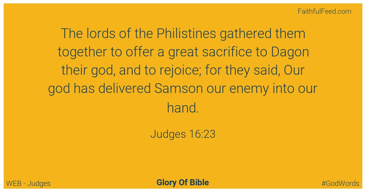 Judges 16:23 - Web