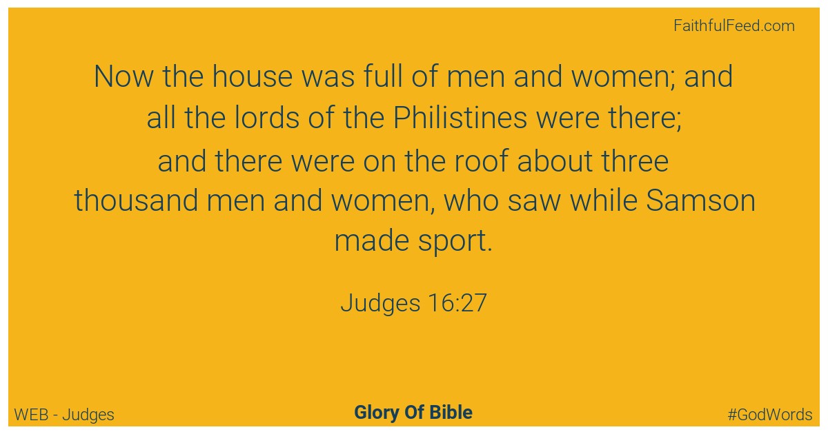 Judges 16:27 - Web