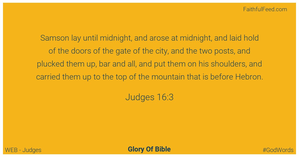 Judges 16:3 - Web