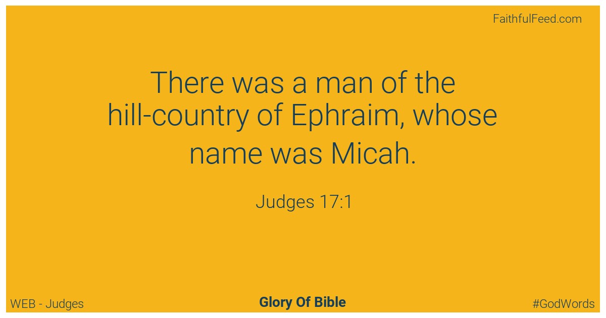 Judges 17:1 - Web