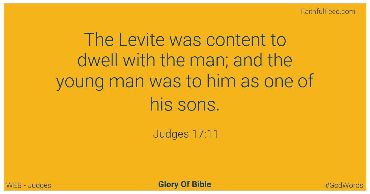 Judges 17:11 - Web