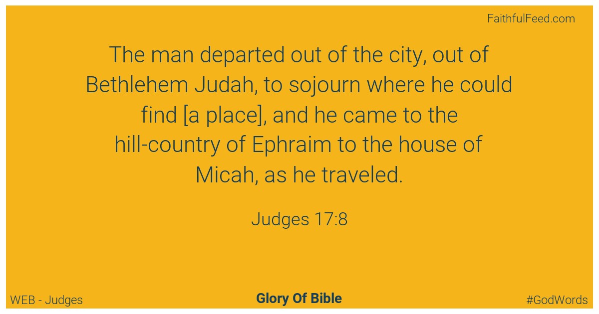 Judges 17:8 - Web