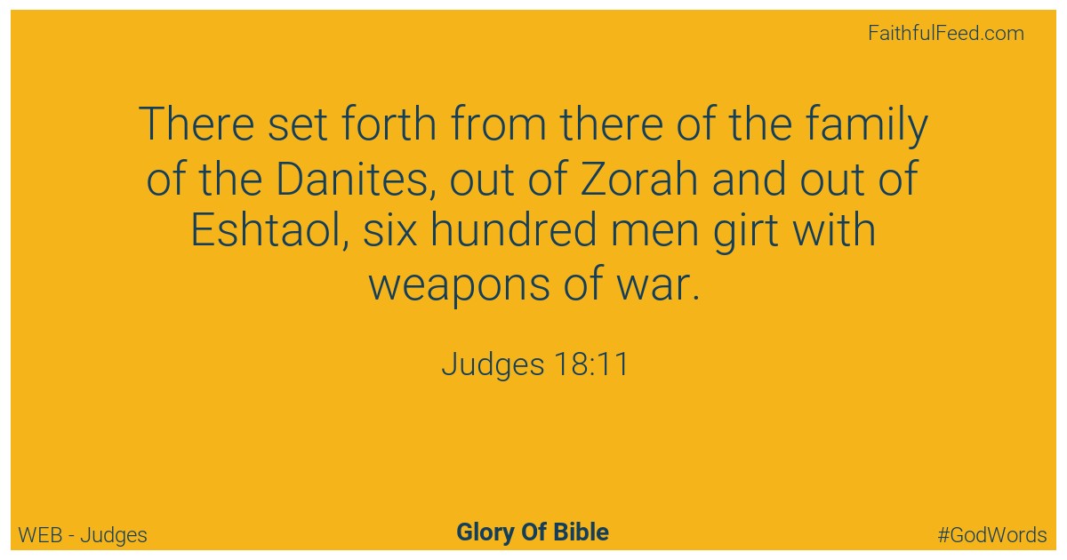 Judges 18:11 - Web