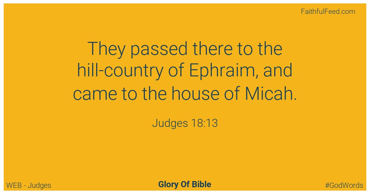 Judges 18:13 - Web