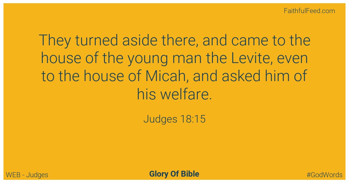 Judges 18:15 - Web