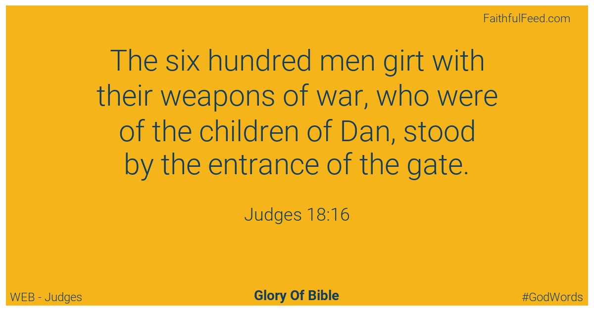 Judges 18:16 - Web