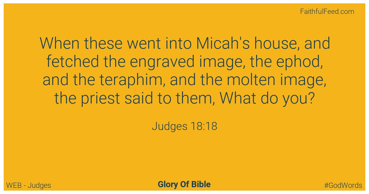 Judges 18:18 - Web