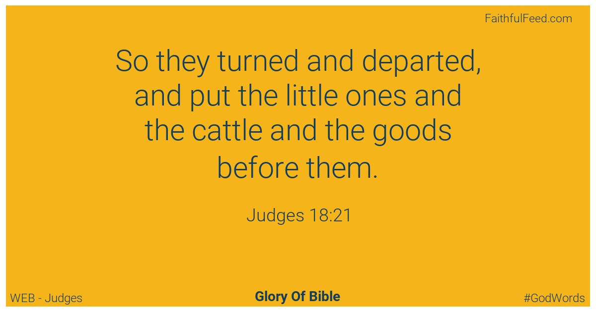 Judges 18:21 - Web