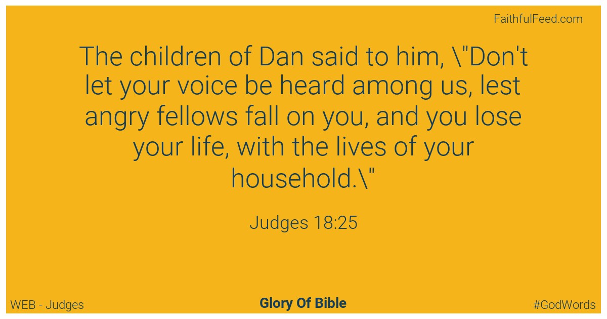 Judges 18:25 - Web