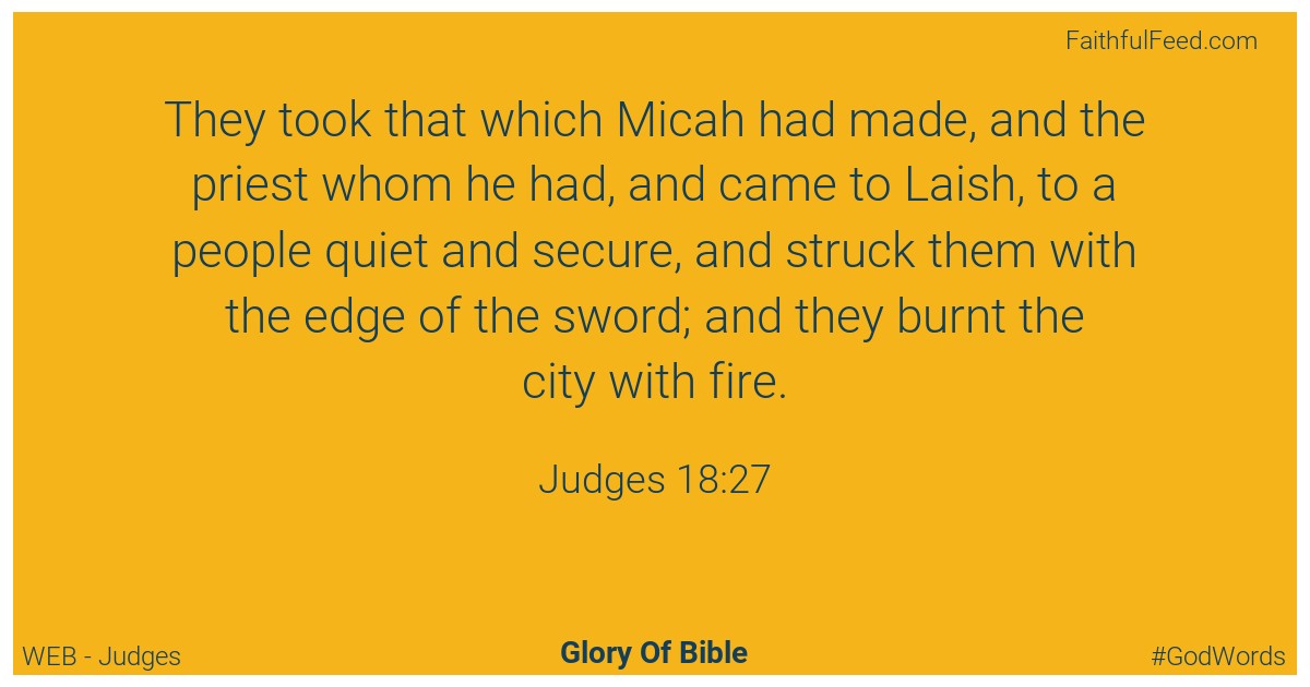 Judges 18:27 - Web