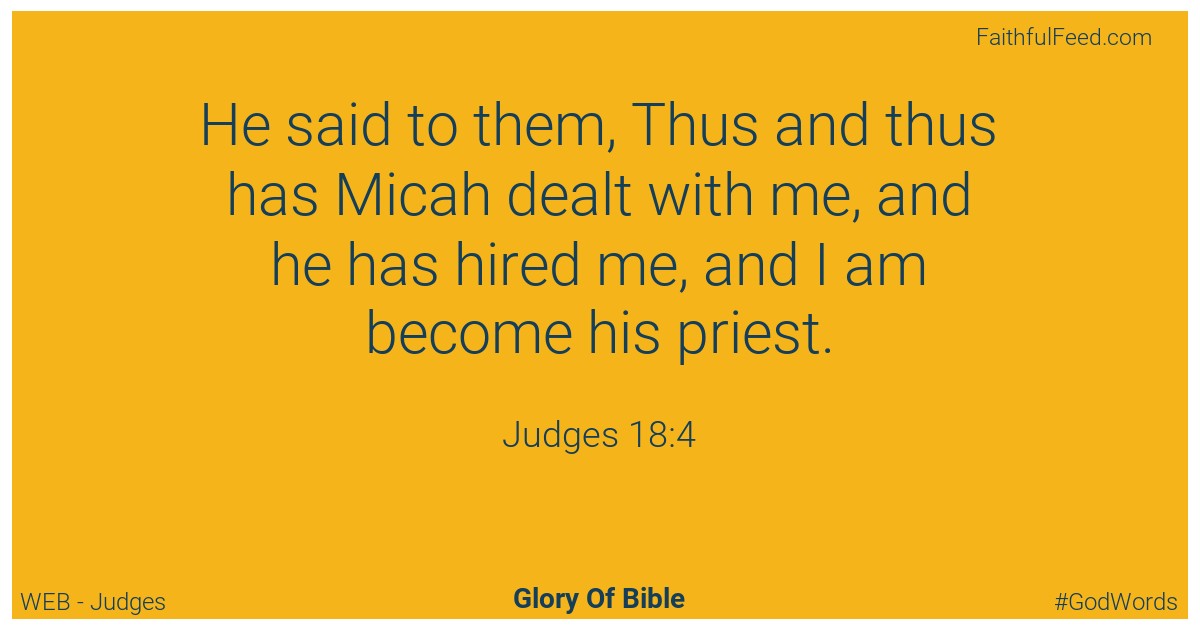 Judges 18:4 - Web