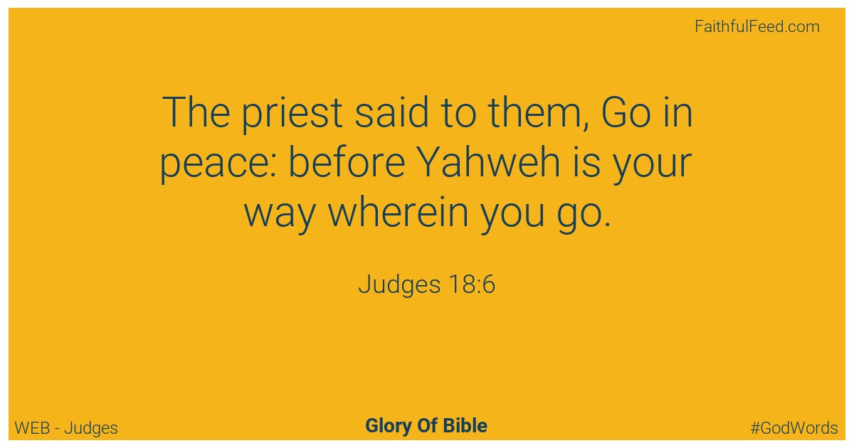 Judges 18:6 - Web