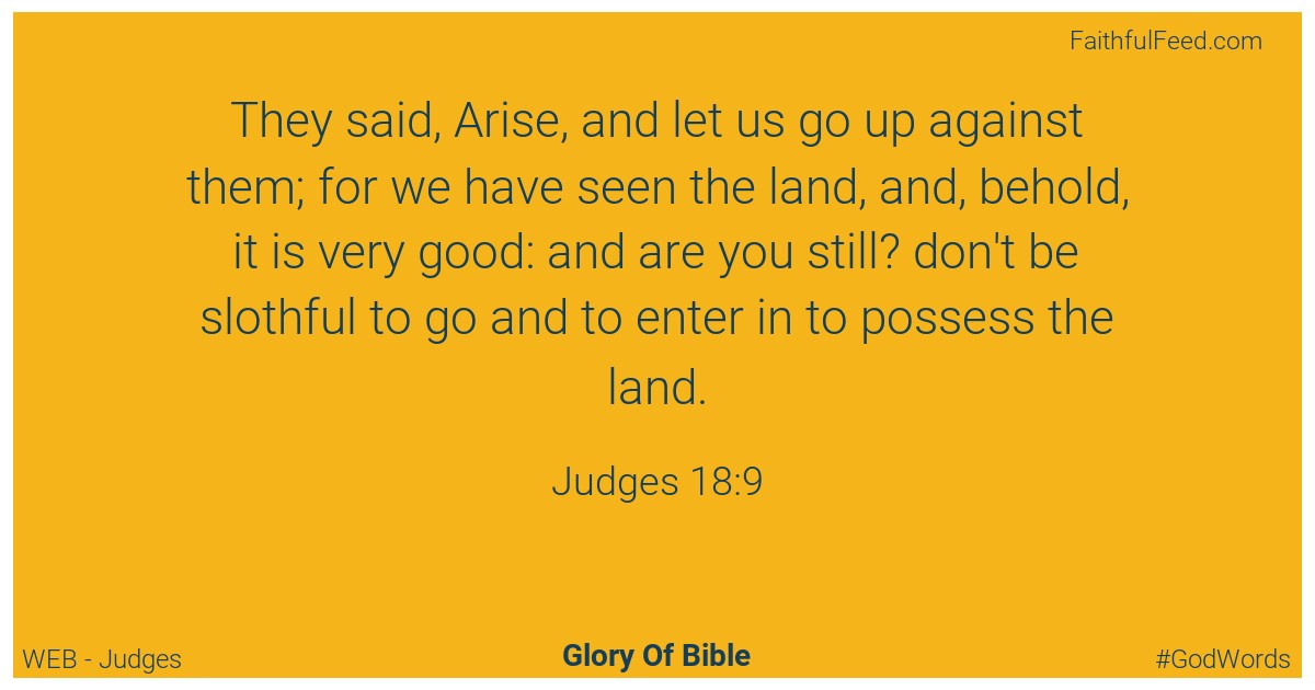 Judges 18:9 - Web