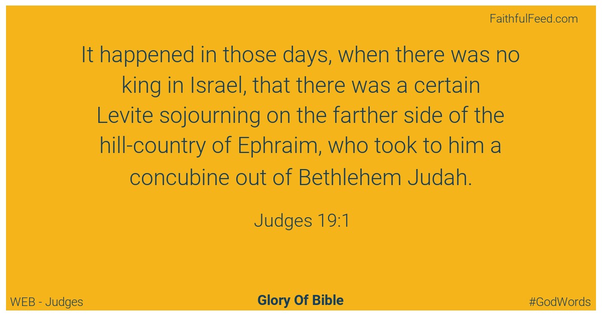 Judges 19:1 - Web