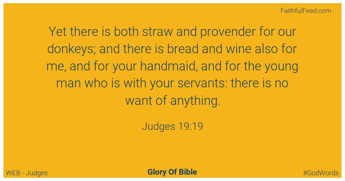 Judges 19:19 - Web