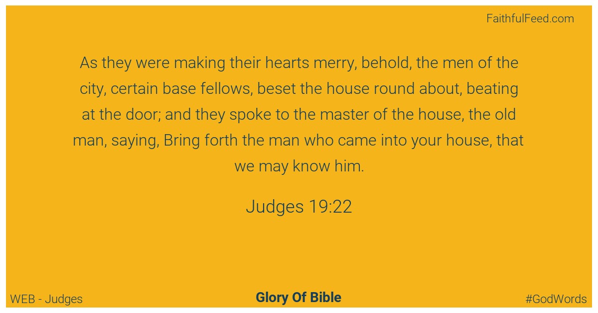 Judges 19:22 - Web