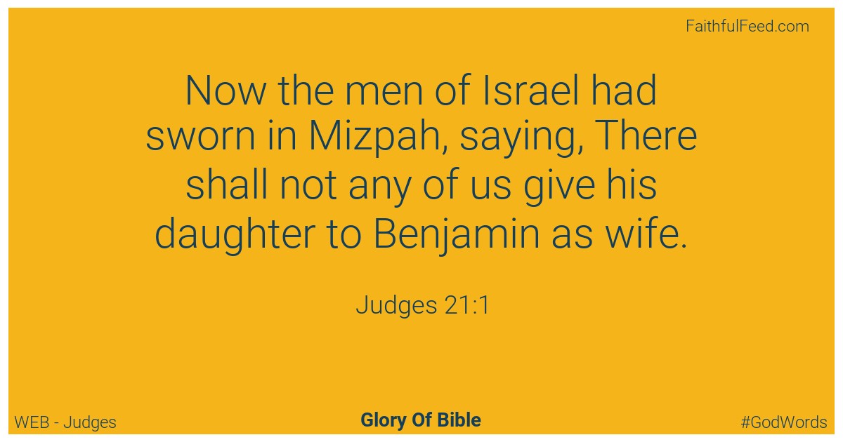 Judges 21:1 - Web
