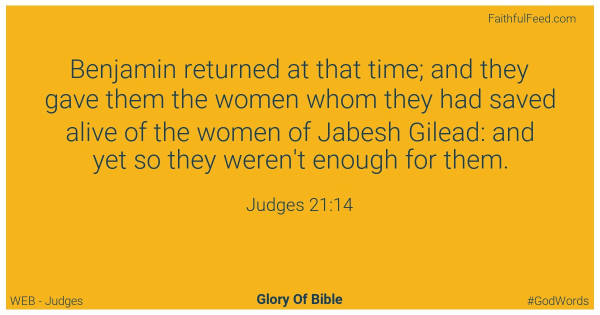 Judges 21:14 - Web