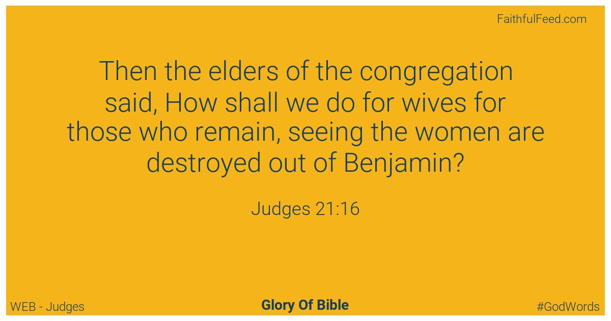 Judges 21:16 - Web