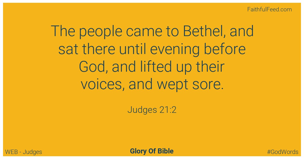 Judges 21:2 - Web