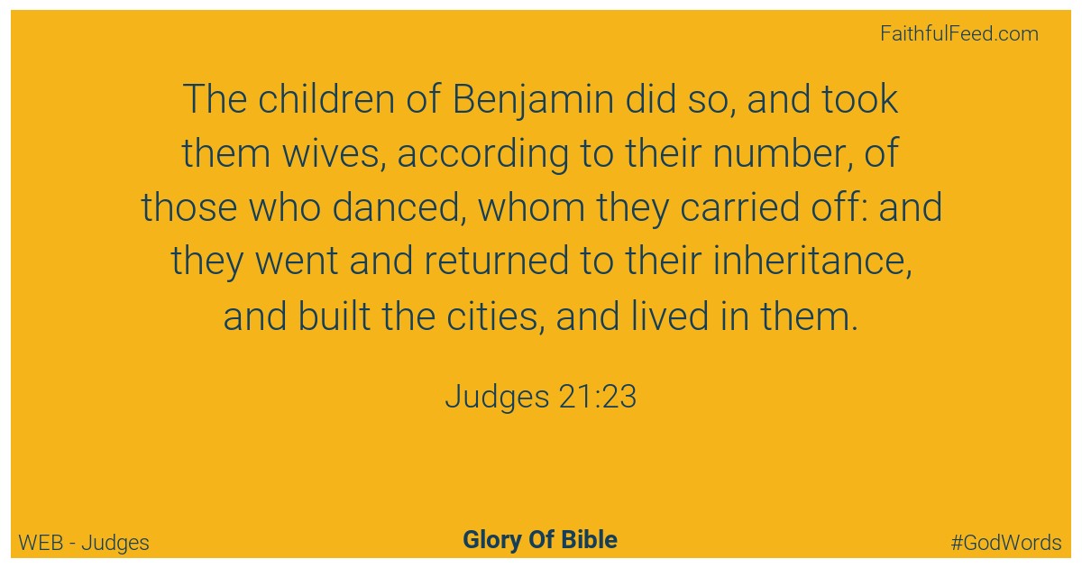 Judges 21:23 - Web