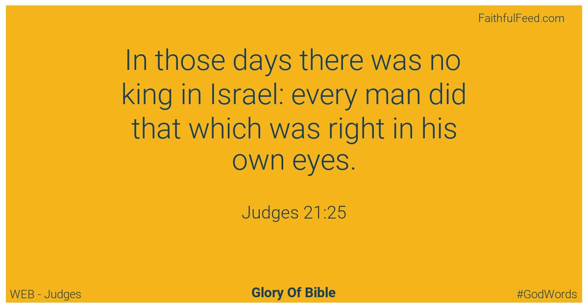 Judges 21:25 - Web