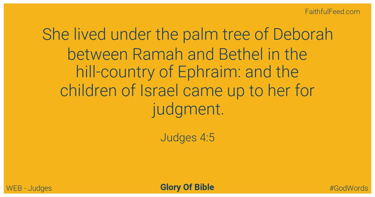 Judges 4:5 - Web