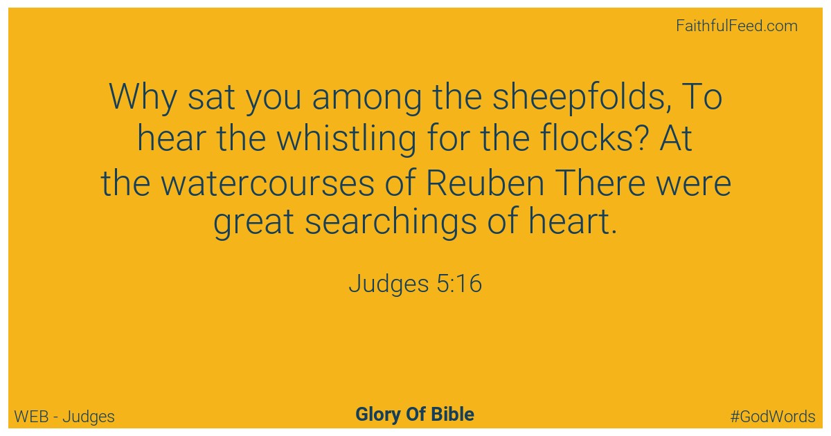 Judges 5:16 - Web