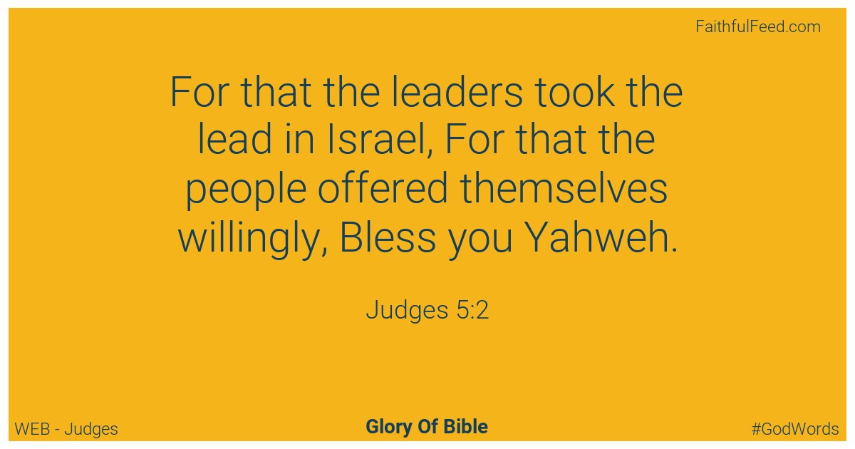 Judges 5:2 - Web