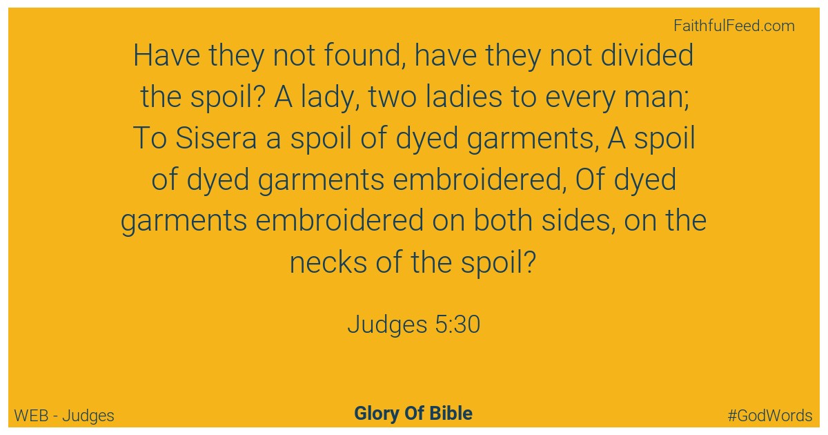 Judges 5:30 - Web