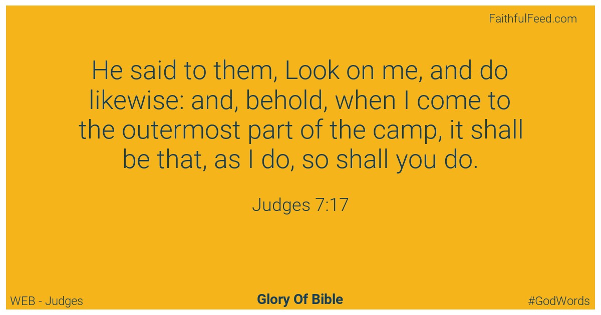 Judges 7:17 - Web