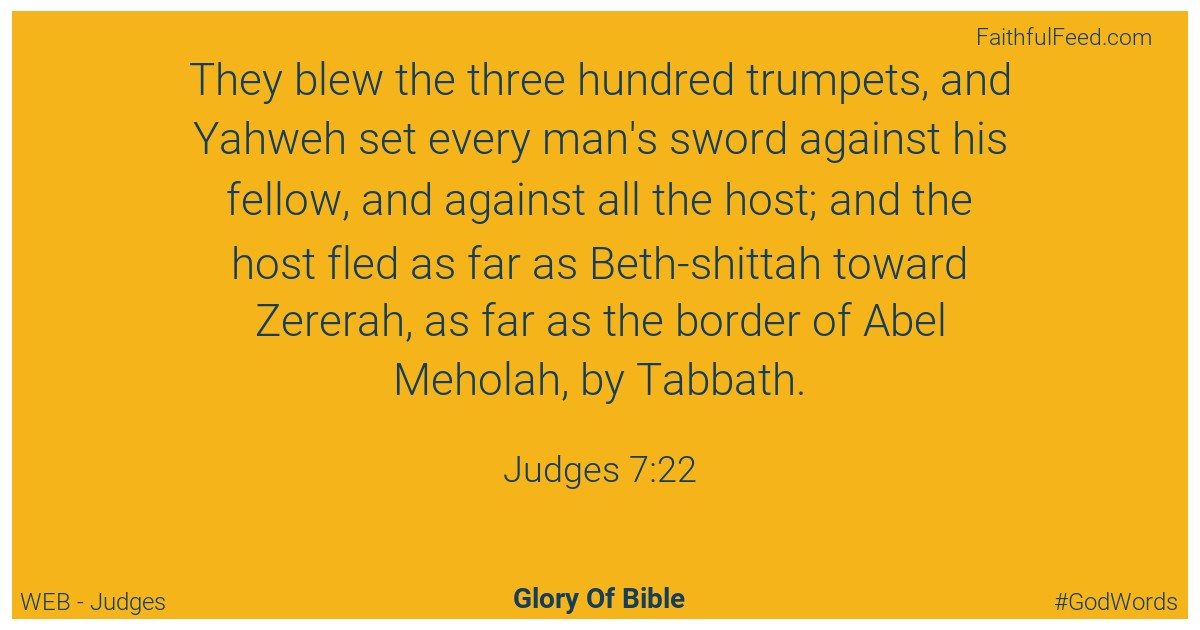 Judges 7:22 - Web