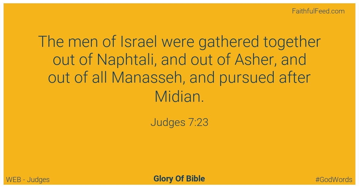 Judges 7:23 - Web